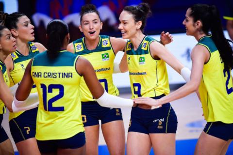 Brasil vence Itália na Liga das Nações de Vôlei Feminino